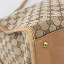 GUCCI GG Canvas Shoulder Bag Beige Gold 109101 Auth 213151-11
