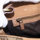 GUCCI GG Canvas Shoulder Bag Beige Gold 109101 Auth 213151-18