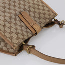 GUCCI GG Canvas Shoulder Bag Beige Gold 109101 Auth 213151-6