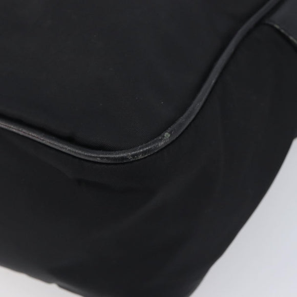 PRADA Shoulder Bag Nylon Black Silver Auth 213152