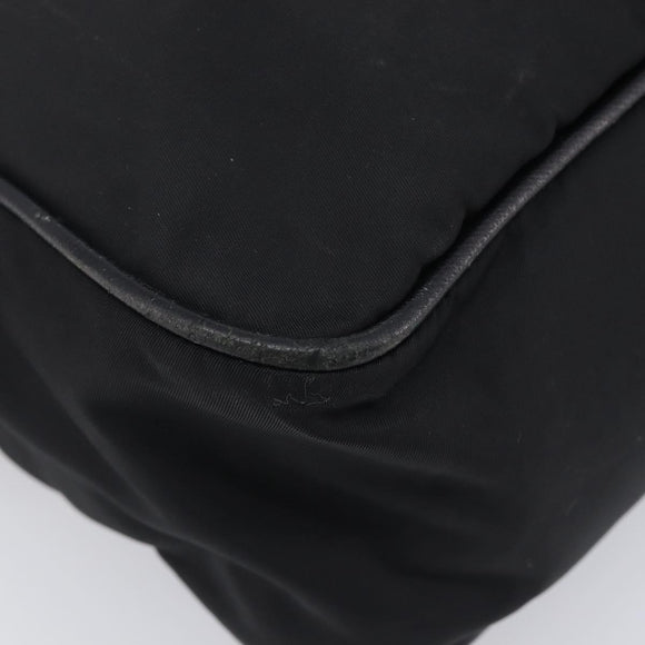 PRADA Shoulder Bag Nylon Black Silver Auth 213152