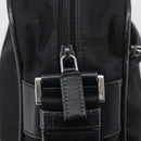 PRADA Shoulder Bag Nylon Black Silver Auth 213152-16