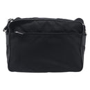 PRADA Shoulder Bag Nylon Black Silver Auth 213152-2