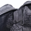 PRADA Shoulder Bag Nylon Black Silver Auth 213152-21