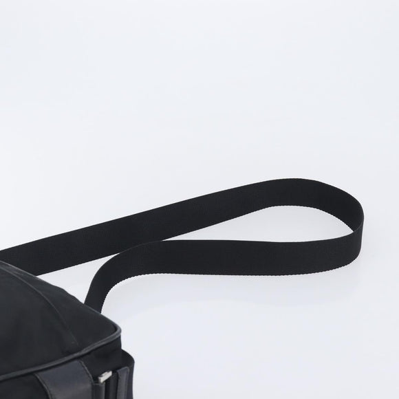 PRADA Shoulder Bag Nylon Black Silver Auth 213152