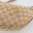 GUCCI GG Canvas Sherry Line Shoulder Bag Gold Beige 181092 Auth 213153A-12