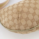 GUCCI GG Canvas Sherry Line Shoulder Bag Gold Beige 181092 Auth 213153A-13