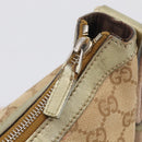 GUCCI GG Canvas Sherry Line Shoulder Bag Gold Beige 181092 Auth 213153A-14