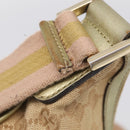 GUCCI GG Canvas Sherry Line Shoulder Bag Gold Beige 181092 Auth 213153A-15