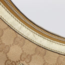 GUCCI GG Canvas Sherry Line Shoulder Bag Gold Beige 181092 Auth 213153A-17