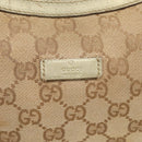 GUCCI GG Canvas Sherry Line Shoulder Bag Gold Beige 181092 Auth 213153A-18
