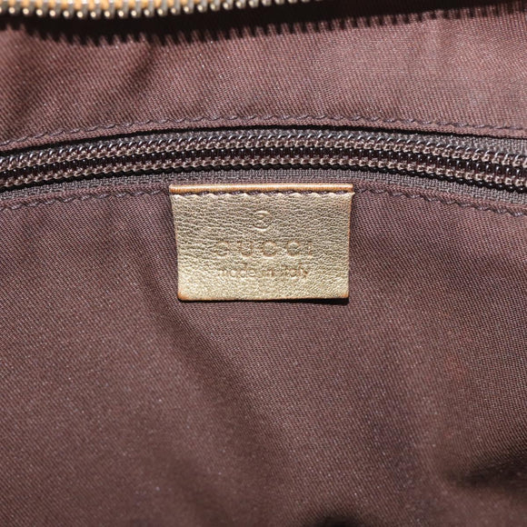 GUCCI GG Canvas Sherry Line Shoulder Bag Gold Beige 181092 Auth 213153A