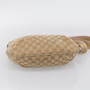 GUCCI GG Canvas Sherry Line Shoulder Bag Gold Beige 181092 Auth 213153A-9