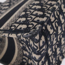 Christian Dior Trotter Canvas Oblique Book Tote Hand Bag Navy Auth 213157M-12