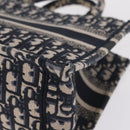 Christian Dior Trotter Canvas Oblique Book Tote Hand Bag Navy Auth 213157M-13