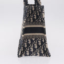 Christian Dior Trotter Canvas Oblique Book Tote Hand Bag Navy Auth 213157M-4