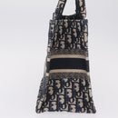 Christian Dior Trotter Canvas Oblique Book Tote Hand Bag Navy Auth 213157M-5