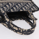 Christian Dior Trotter Canvas Oblique Book Tote Hand Bag Navy Auth 213157M-7