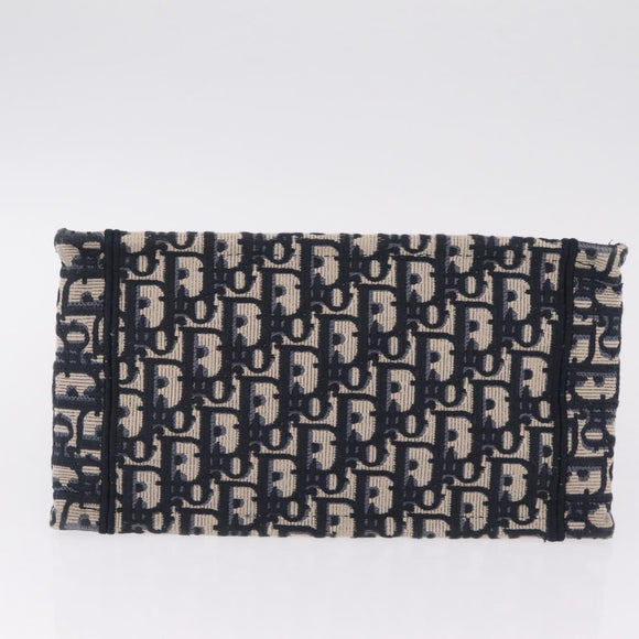 Christian Dior Trotter Canvas Oblique Book Tote Hand Bag Navy Auth 213157M