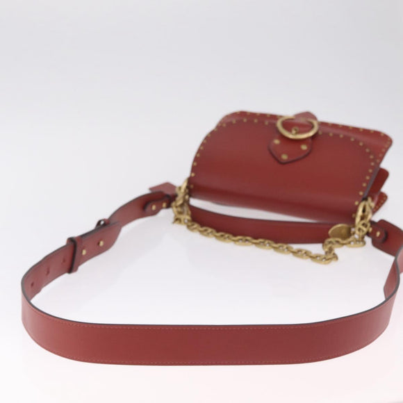 Coach Shoulder Bag Leather 3way Brown Gold Auth 213159A