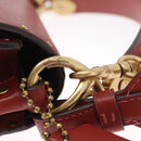 Coach Shoulder Bag Leather 3way Brown Gold Auth 213159A-13