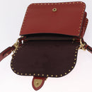 Coach Shoulder Bag Leather 3way Brown Gold Auth 213159A-21