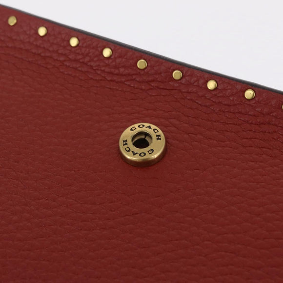 Coach Shoulder Bag Leather 3way Brown Gold Auth 213159A