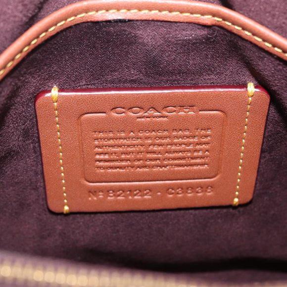 Coach Shoulder Bag Leather 3way Brown Gold Auth 213159A
