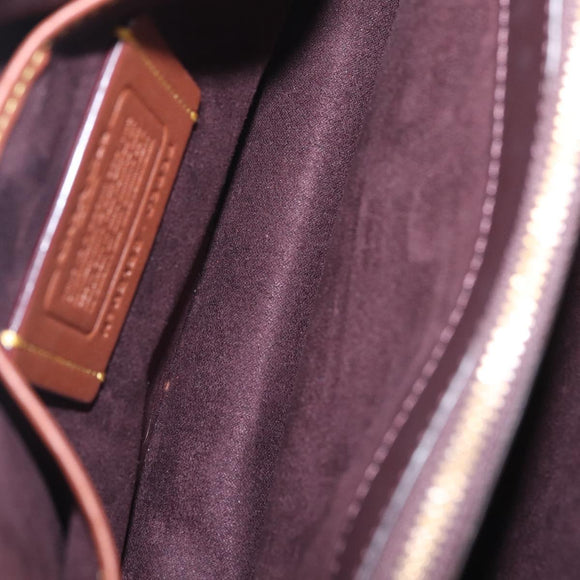 Coach Shoulder Bag Leather 3way Brown Gold Auth 213159A