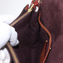 Coach Shoulder Bag Leather 3way Brown Gold Auth 213159A-27