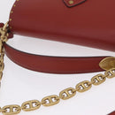 Coach Shoulder Bag Leather 3way Brown Gold Auth 213159A-7