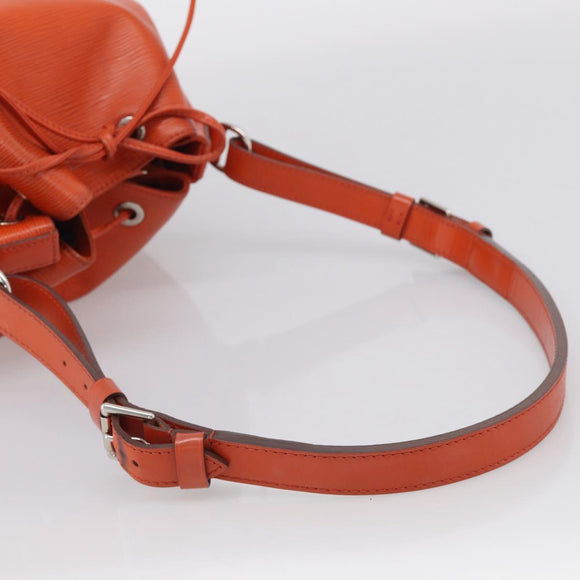 LOUIS VUITTON Epi Petit Noe Shoulder Bag Orange Pimon LV Auth 213161A