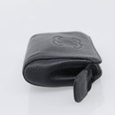 CHANEL Coin Purse Caviar Skin Black Gold CC Auth 213164-5