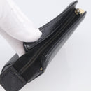 CHANEL Coin Purse Caviar Skin Black Gold CC Auth 213164-6