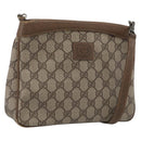 GUCCI GG Supreme Shoulder Bag PVC Beige Auth 213165-1