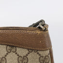 GUCCI GG Supreme Shoulder Bag PVC Beige Auth 213165-16