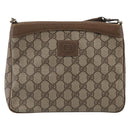 GUCCI GG Supreme Shoulder Bag PVC Beige Auth 213165-2