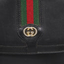 GUCCI Micro GG Supreme Web Sherry Line Bag Leather Black 001 41 4425 Auth 213166-15