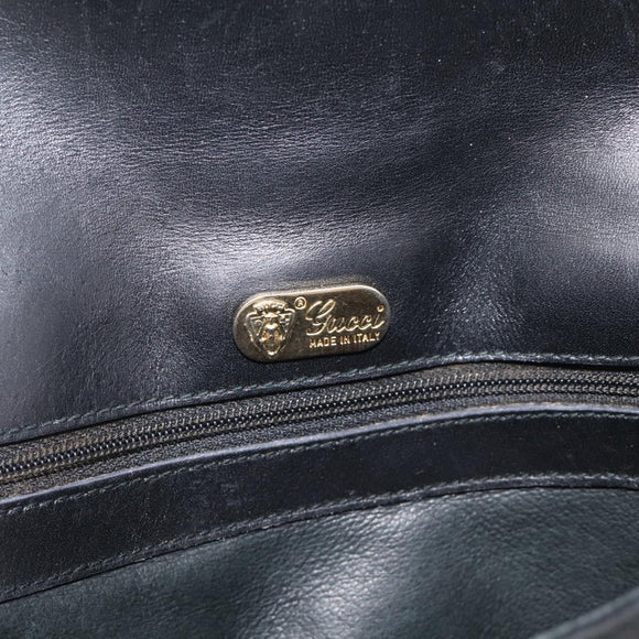 GUCCI Micro GG Supreme Web Sherry Line Bag Leather Black 001 41 4425 Auth 213166