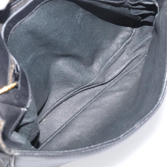 GUCCI Micro GG Supreme Web Sherry Line Bag Leather Black 001 41 4425 Auth 213166