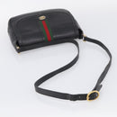 GUCCI Micro GG Supreme Web Sherry Line Bag Leather Black 001 41 4425 Auth 213166-7