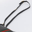 GUCCI Micro GG Supreme Web Sherry Line Bag Leather Black 001 41 4425 Auth 213166-8