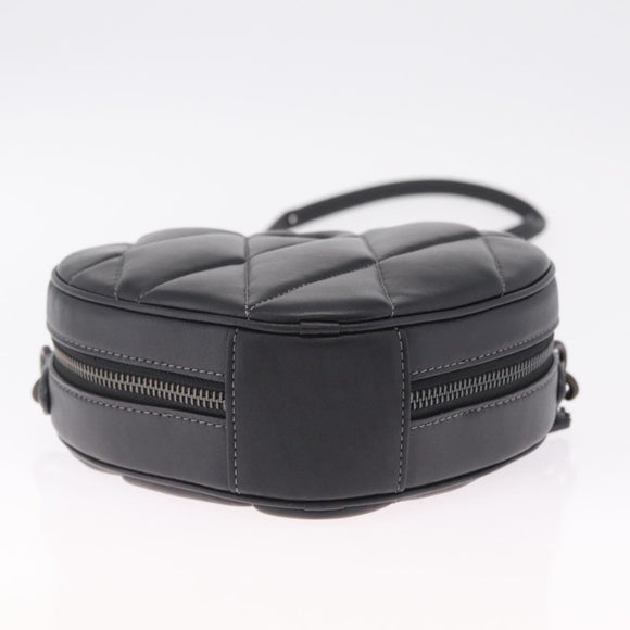 Coach Shoulder Bag Leather Black Auth 213167A