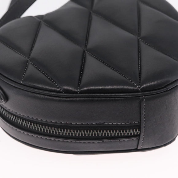 Coach Shoulder Bag Leather Black Auth 213167A