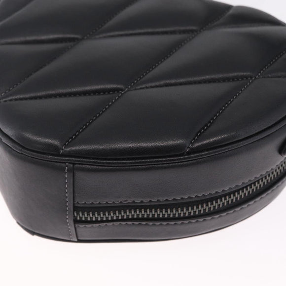 Coach Shoulder Bag Leather Black Auth 213167A