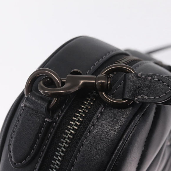Coach Shoulder Bag Leather Black Auth 213167A