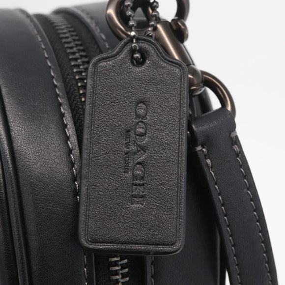 Coach Shoulder Bag Leather Black Auth 213167A