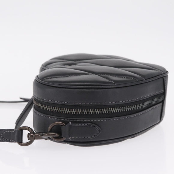 Coach Shoulder Bag Leather Black Auth 213167A