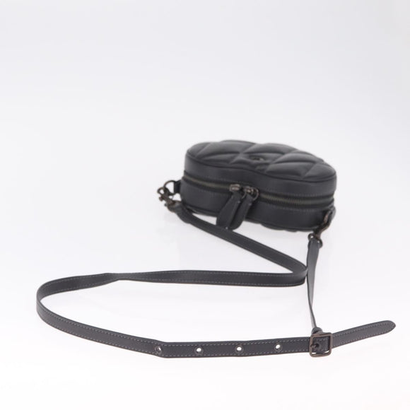 Coach Shoulder Bag Leather Black Auth 213167A