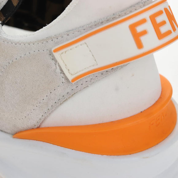 FENDI Flow Sneakers Mesh 9 White Auth 213171M